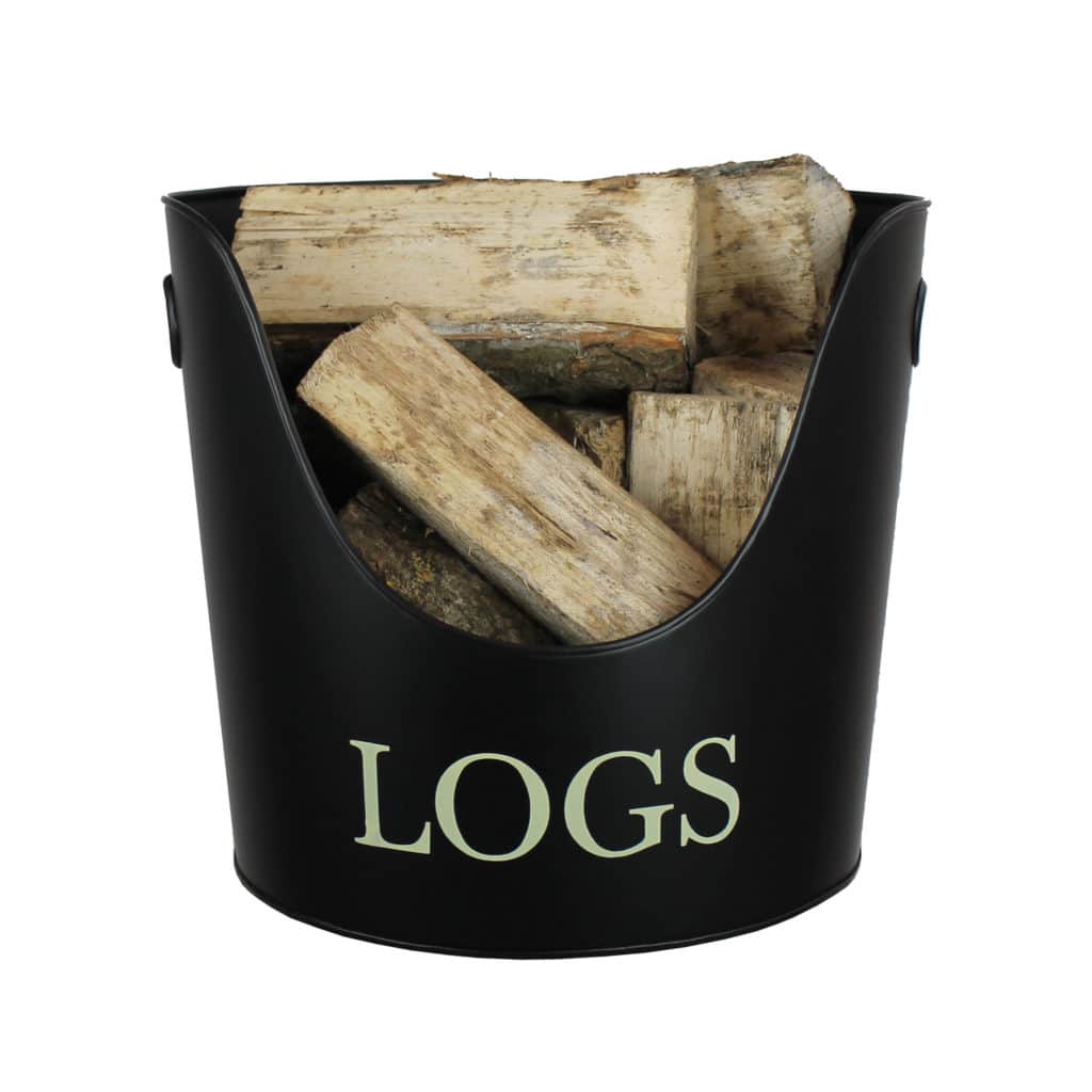 Black Log Bucket