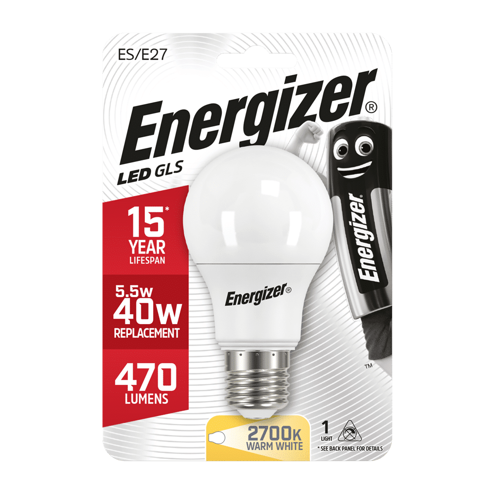 Energizer Led ES/E27 Warm White 40w = 5.5w