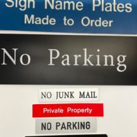 Plastic Sign Nameplate Made To Order